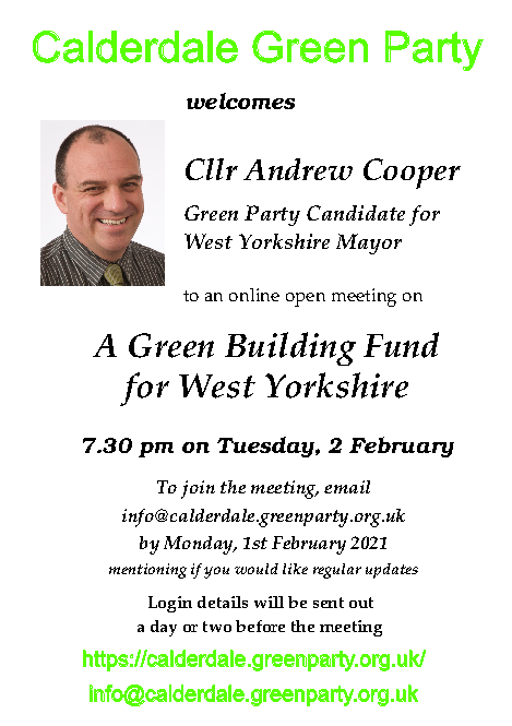 Head and shoulders of Andrew Cooper A Green Building Fund for West Yorkshire